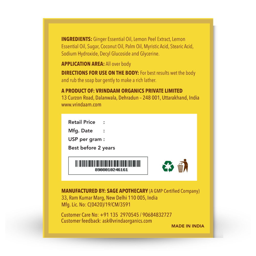 Varnya Ginger & Lime Soap